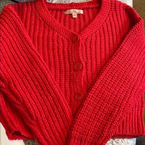 beautiful red short sweater